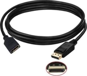 2 Metre Displayport Uzatma Kablosu 2 Metre Dişi Erkek Displayport Uzatma Kablosu
