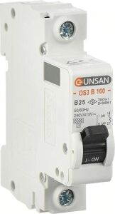 1 Adet Günsan 1X25A B Tipi 6 Ka Otomatik Sigorta OS3B160-25