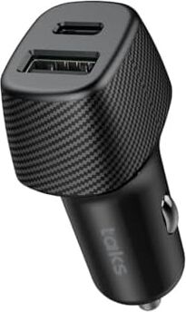 Taks CP02 Duo 48W Pd/qc Usb-C+Usb-A Araç Hızlı Şarj Aleti, Siyah 5CP02S