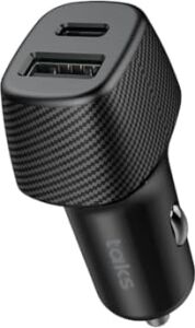 Taks CP02 Duo 48W Pd/qc Usb-C+Usb-A Araç Hızlı Şarj Aleti, Siyah 5CP02S