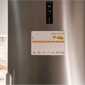 Haftalık Yemek Planlayıcı Buzdolabı Magneti