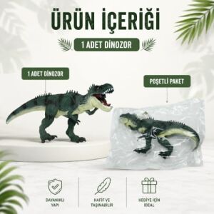 Vardem 32 cm Ağzı Oynayan Dinozor Oyuncak, Hareketli Ağızlı Dinozor Figürü, Çocuklar Için Gerçekçi Görünümlü Hayvan Figür Oyuncağı TQ680-23