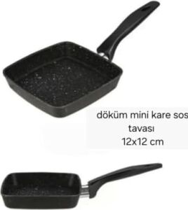 Yanmaz Yapışmaz Granit Kaplama Döküm Mini Tava (Kare)