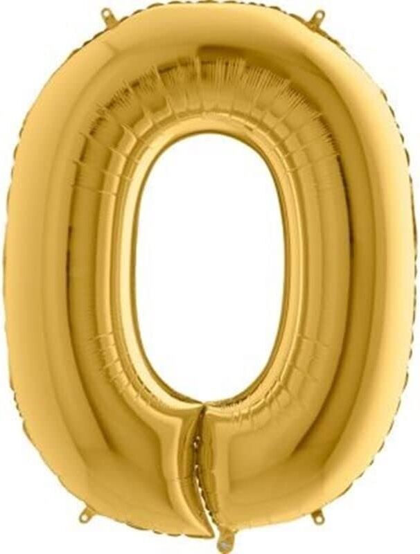 0 Rakamlı 16 Inç Gold Renk Folyo Balon 36 cm (Altın)