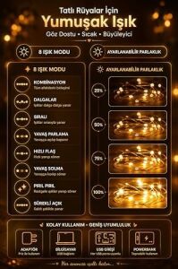 8 Mod Perde Ledi 300 LED 3X3M 10 Sarkıt LED Yılbaşı Oda Dekoru Kumandalı Peri Perde LED