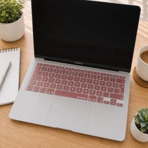 MacBook Türkçe Q Klavye Koruyucu Silikon – MacBook Air 13 A1369 A1466 & Pro A1278 A1425 A1502 A1286 A1398 Uyumlu – Ultra Ince Pembe Altın