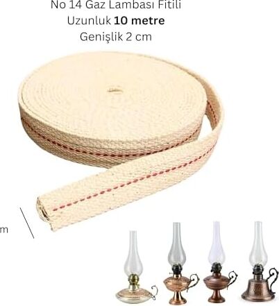Gaz Lambası Fitili 10 Metre Büyük Boy Kandil Fitili Genişlik 2 cm
