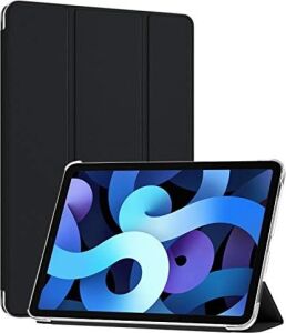 Apple iPad Pro 11 2024 Kılıf (A2836-A2837) Slim Translucent Back Smart Cover Siyah [ipad Pro 11 2024 ile Uyumlu Kılıf - Siyah]