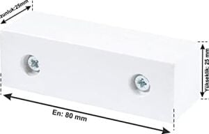 X-Perk Masa Sandalye Mobilya Koltuk Ayak Yükseltici 4'lü Set Boy 25 mm En 8 cm Beyaz