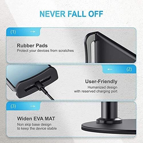 Ht-45 Metal Cep Telefonu ve Tablet Standı Döner Başlıklı 360 Derece Döner 4,7-10,5 Inch Uyumlu