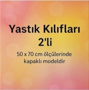 Ezgi Desenli Pamuklu Yastık Kılıfı, Lavanta Deseni, 50 x 70 Cm, Lila, 2 Adet