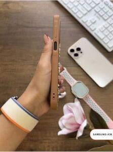 Kelebekli Taşlı Simli Kalpli Wish Silikon Telefon Kılıfı Kahverengi  Galaxy A36 ile Uyumlu