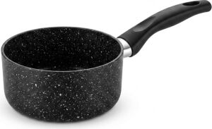 Granit Tencere, Siyah, Yapışmaz Kaplama, Ergonomik Sap, Indüksiyon Uyumlu, Yumurta ve Çikolata Pişirme Için