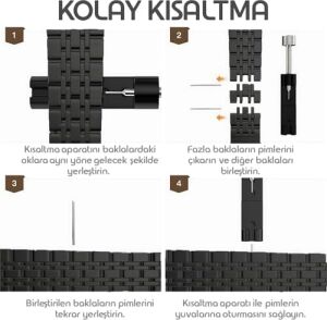ile Uyumlu Prestige Model 22MM Çelik Kordon Gt6/gt6 Pro/gt5/gt5 Pro/gt4/gt3/gt3 Pro/gt2/gt2 Pro 46MM Için Katlanır Toka Mekanizmalı Paslanma Yapmayan Metal Gt6 46MM Kordon