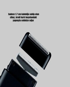 Kompakt Şarjlı Tıraş Makinesi Çift Yönlü Bıçaklı 45 Dakika Kullanım Süreli