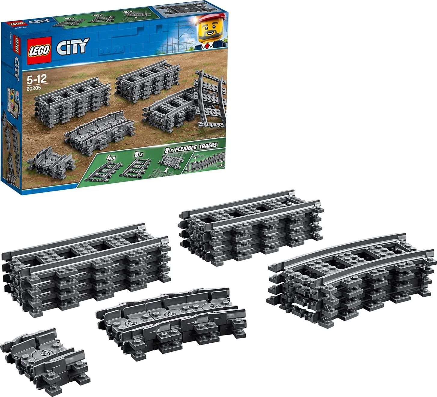 City Raylar 60205-5 Yaş ve Üzeri Çocuklar Için City Setleriyle Uyumlu Yaratıcı Oyuncak Yapım Seti (20 Parça)