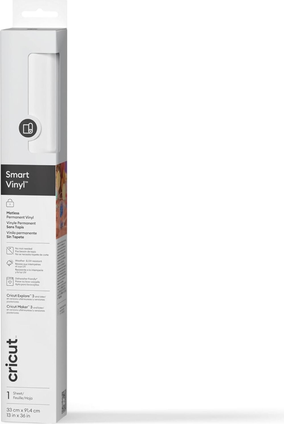 Smart Vinyl Permanent 33 x 91 Cm, 1 Yaprak (Beyaz)