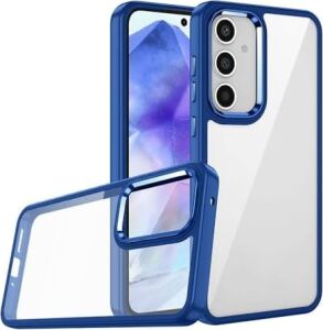 Galaxy A55 Kılıf Renkli Kenar Arkası Şeffaf Flora Silikon Kılıf