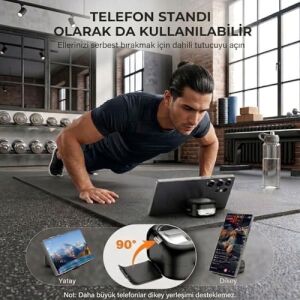 Galaxy Buds4 Pro/buds 4 Için Kılıf [fonksiyonel Stantlı Tasarım] Kulaklık Kılıfı [güvenlik Kilit Tasarımlı] Taşıma Askılı Tpu Koruyucu  Buds 4 Pro Kılıf (Siyah)