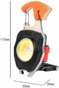 7 Modlu Mini LED Lamba Anahtarlık USB Şarjlı Kamp Için Taşınabilir
