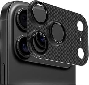 Senon Apple iPhone 17 Pro Max Için Zore Cl-21 Karbon Kamera Lens Koruyucu (Siyah)
