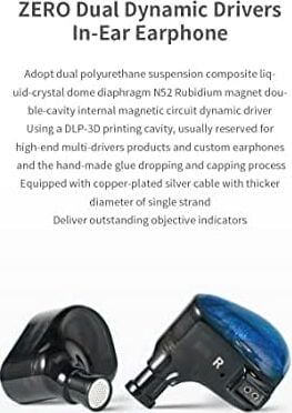  Zero Mavi Dual Dynamic Drivers In-Ear Headphone | Sahne, Stüdyo Veya Odyofil Için Çift Sürücülü Kulak Içi/ın-Ear Kablolu Monitör Kulaklık