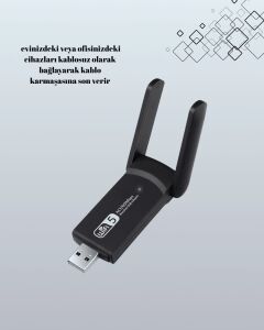 USB Wifi Adaptör – 1200 Mbps Hız