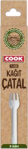 Kağıt Çatal, 8 Adet, Tek Kullanımlık