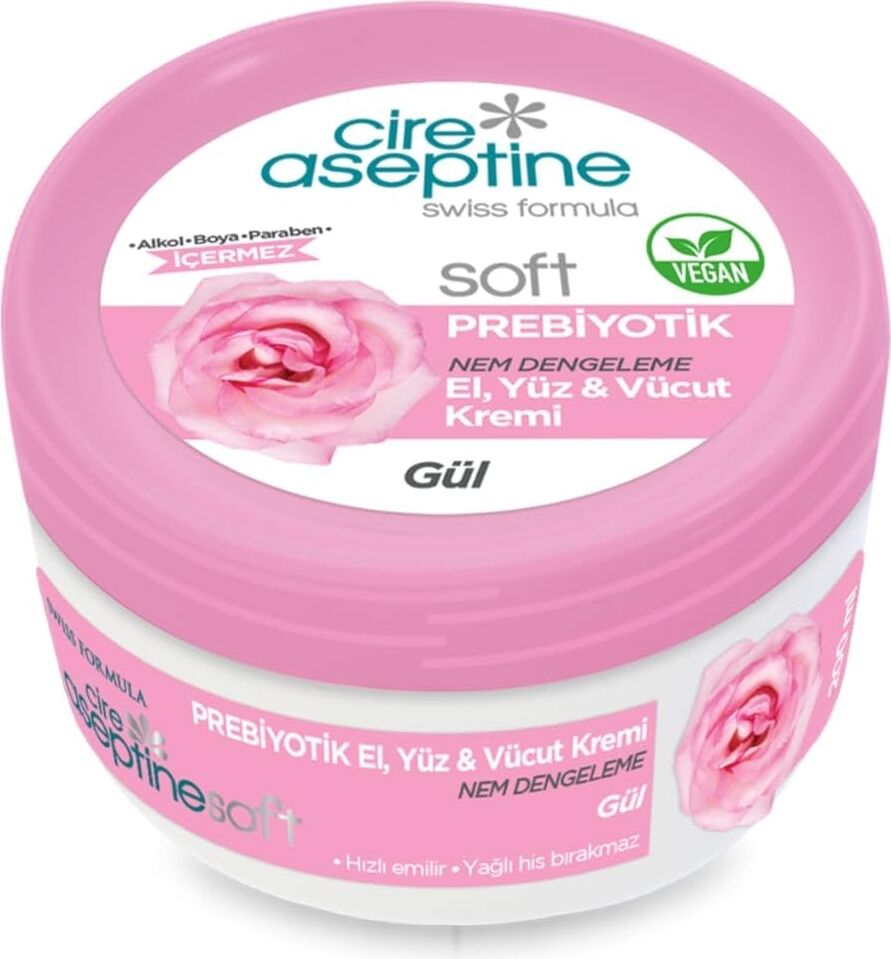 Soft Prebiyotik Gül El, Yüz ve Vücut Kremi 200 ml