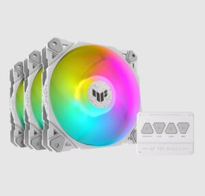 Asus Tuf TF120 Soğutucu Kasa Radyatör Fanı Beyaz Adreslenebilir Argb 120MM 3'ü 1 Arada