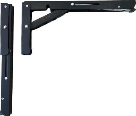 Mandallı Katlanabilir Masa Konsolu 1 Çift Siyah 40CM