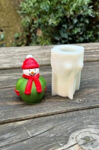 3D Christmas Kardan Adam Silikon Mum Kalıbı