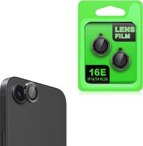 Apple ile Uyumlu iPhone 16E Cl-07 Kamera Lens Koruyucu Siyah
