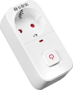 SL-010 16A 750 Joule Akım Korumalı Tekli Priz Anahtarlı Isıya Duyarlı Devre Çocuk Koruma