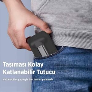 Katlanabilir Masaüstü Telefon Standı Siyah
