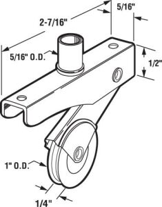 Prime-Line Ürünleri B 702 Ekran Kapı Roller Montajı, 1 Çelik Tekerlek, (2 Adet)