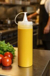 Şeffaf Yağdanlık 700 ml Sızdırmaz Kapaklı Sosluk Sirkelik Sıvı Yağ ve Sos Şişesi Pratik Kullanımlı Mutfak Sunum Kabı Geniş Ağızlı Dökme Şişe