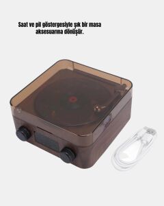 3-Ü-1 Arada Bluetooth Hoparlör – Işıklı Saat ve Gece Lambası Yeni Nesil