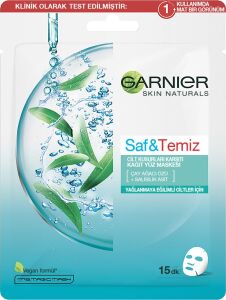 Vegan Saf&temiz Cilt Kusurlarına Karşı Kağıt Yüz Maskesi