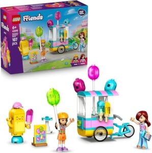 Dondurma ve Balon Standı 42692 – 6 Yaş ve Üzeri Çocuklar Için Liann ve Paisley Mini Bebekleri ile Çeşitli Aksesuarlar Içeren Yaratıcı Oyuncak Yapım Seti, Hediye Fikri (107 Parça)