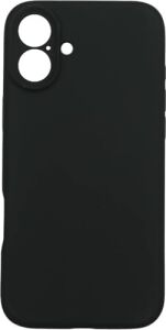 & Aksesuar iPhone ile Uyumlu First Silikon Kılıf Ince Yapılı Mat Dış Yüzeyli Tam Koruma Sağlayan Kamera Korumalı Kılıf (Iphone 16 Plus Siyah)