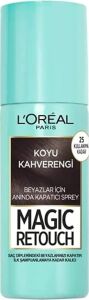 Retouch Beyaz Dipleri Kapatıcı Sprey - Koyu Kahverengi (75 Ml)