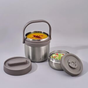 Bento Yuvarlak Lunch Box Steel 1400 ml