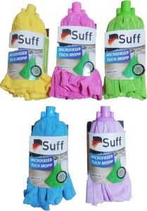 Suff Mikrofiber Havlu Mop Yedek Paspas, Vidalı, Orta Boy, Karma Renk (1 Adet)