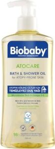 Biobaby Atocare Duş Yağı 500 ml – Atopiye Eğilimli Bebek Ciltleri Için, Seramid Kompleksli, Omega 3-6, Yulaf Ekstresi ve Prebiyotik Içerikli Temizleyici Yağ