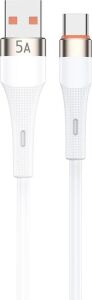Powerway HC05, Örgülü 5 Amper USB To Type- C, 1 Metre, Şarj Data Kablosu, Beyaz