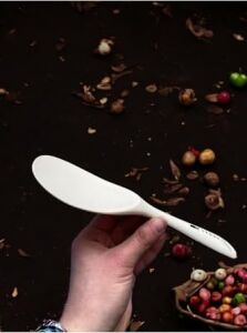 Sert Uçlu Isıya Dayanıklı Silikon Kaşık Seti, 28 Cm-22 Cm-20 Cm, Krem