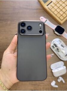 Süper Ince Mat Ultra Thin Silikon Kılıf Siyah iPhone 17 Pro Max ile Uyumlu