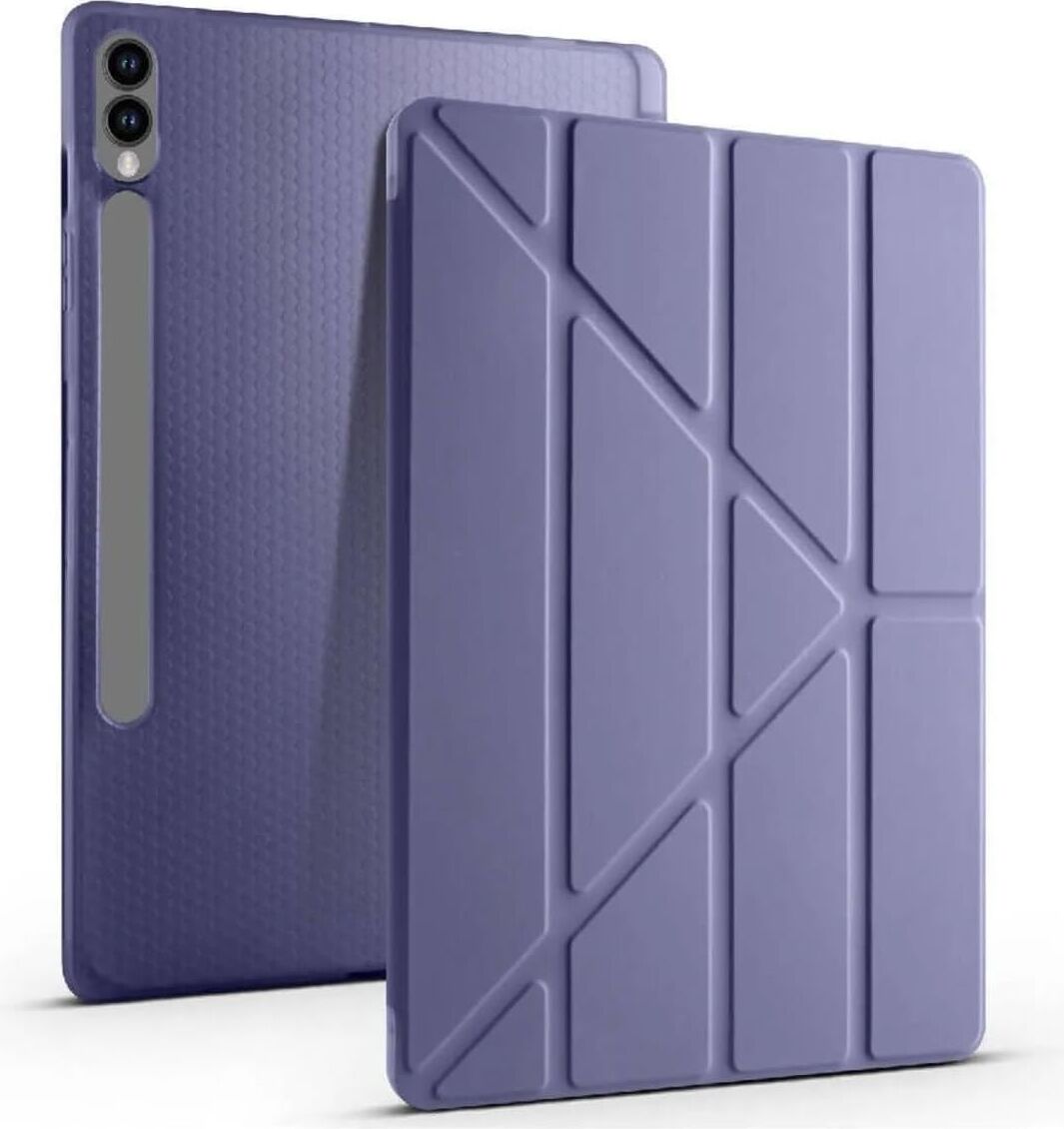 Galaxy Tab S9 Fe Plus 12.4'' ile Uyumlu Kalem Bölmeli Uyku Modlu Kılıf, Lila