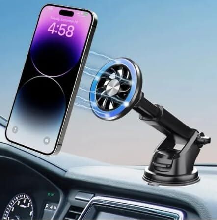 iphone 11 12 13 14 15 Pro Max Mıknatıslı Cama Gögse Yapışan Uzayan Oto Telefon Tutucu Stand Vantuzlu 360 Yuvarlak Halka Hediye